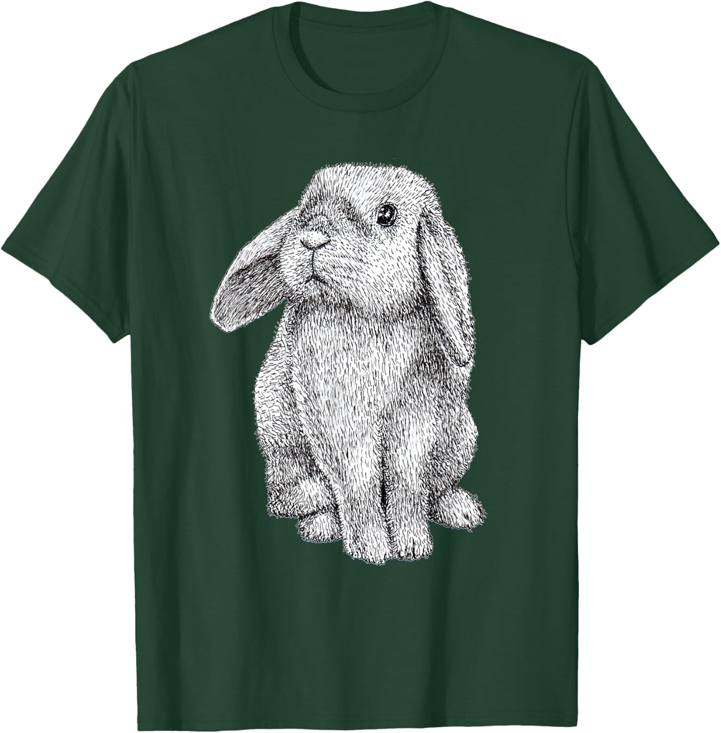 Lop Eared Bunny Rabbit Cute T-Shirt - T-Shirt | Forest