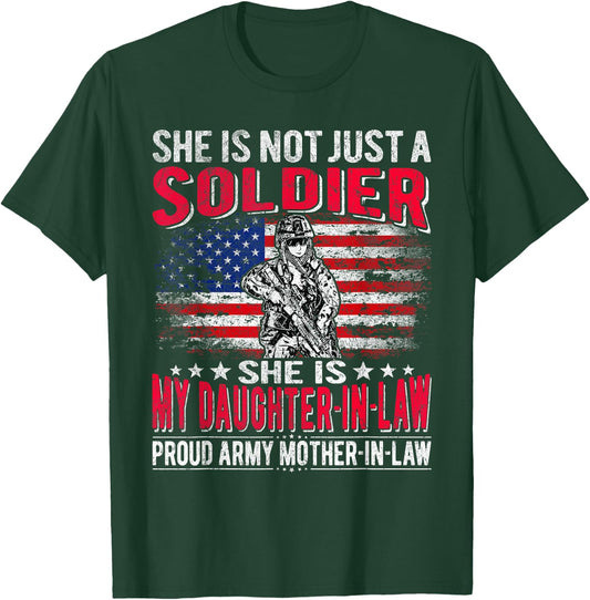 My Daughter-In-Law Is A Soldier Proud Army Mother-In-Law T-Shirt - T-Shirt | Forest