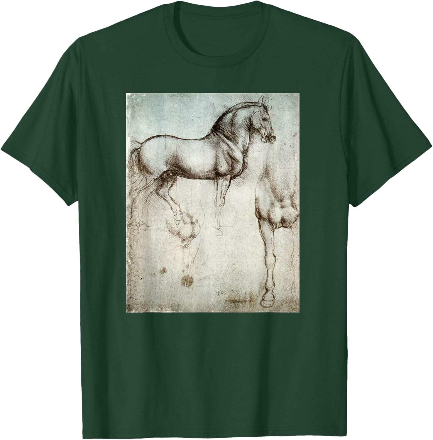 Leonardo Da Vinci Horse Study Sketch T-Shirt - T-Shirt | Forest