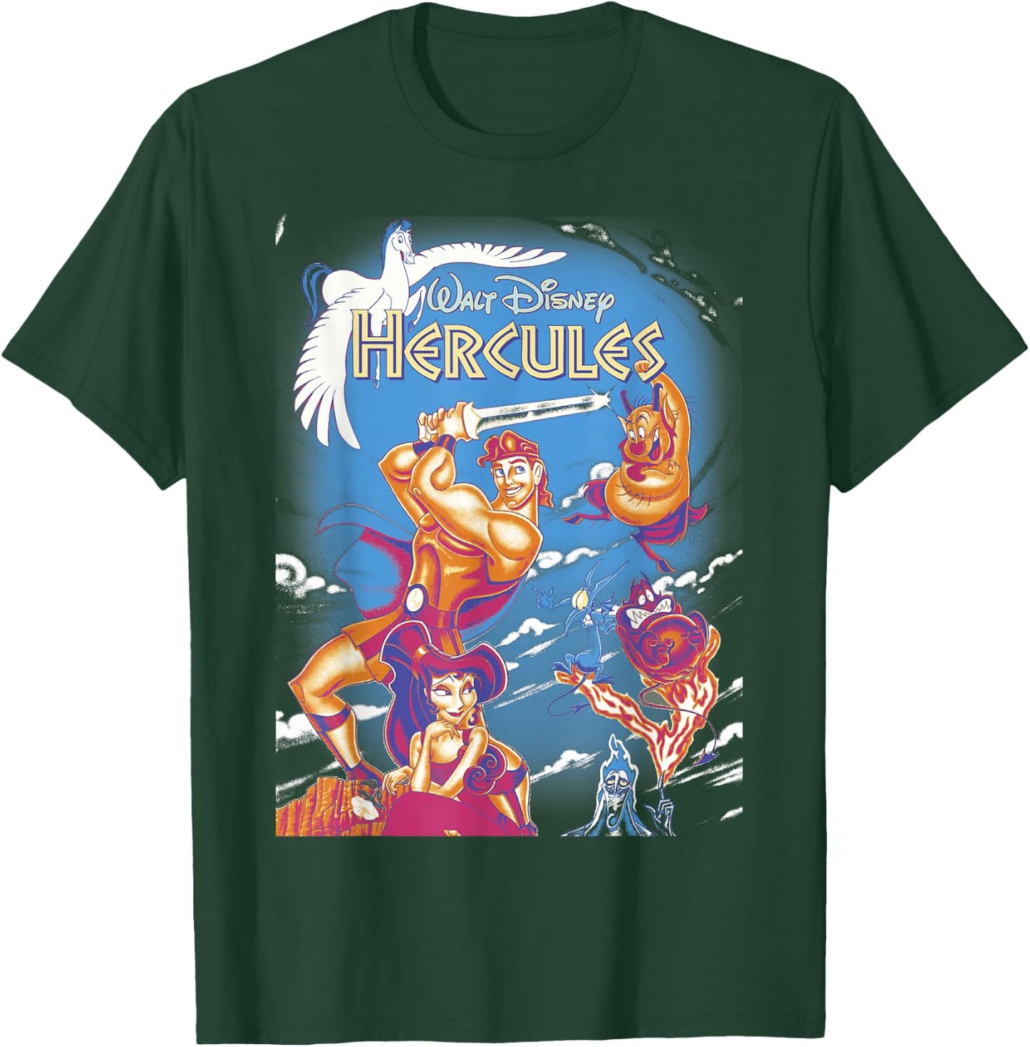 Disney Hercules Main Cast Movie Cover Graphic T-Shirt - T-Shirt | Forest