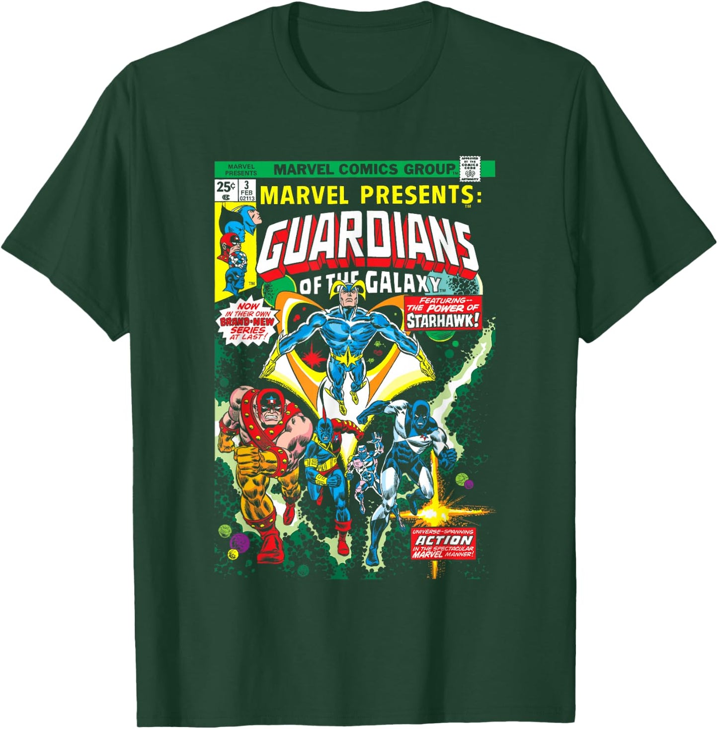 Marvel Guardians of The Galaxy Retro Comic Cover T-Shirt - T-Shirt | Forest