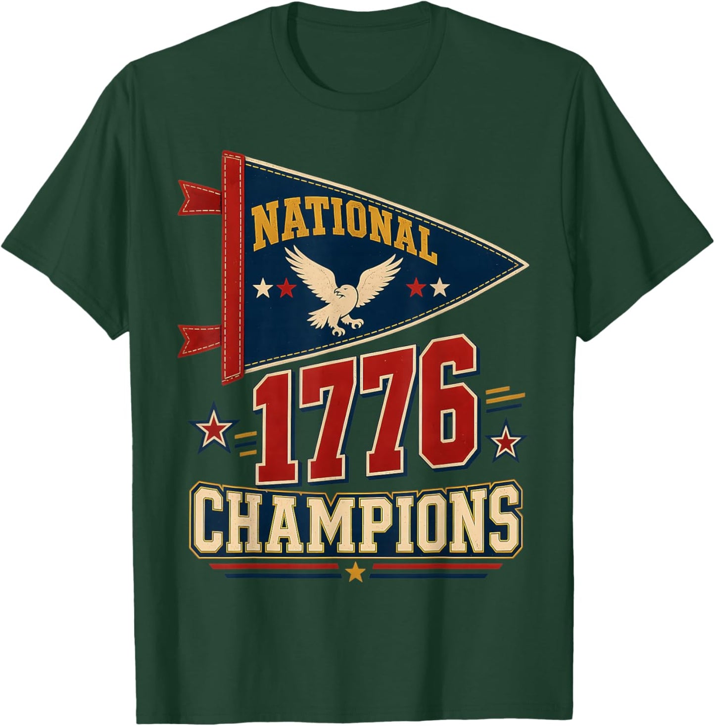 National 1776 Champions Vintage Style T-Shirt - T-Shirt | Forest