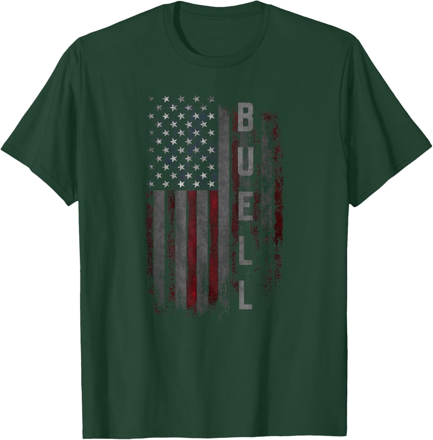 Buell Family American Flag Gift T-Shirt - T-Shirt | Forest