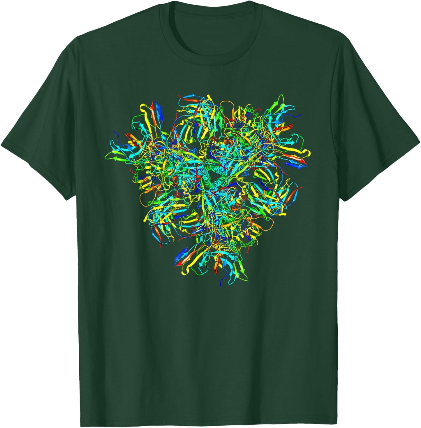 Biologie Biochemie Wissenschaft Geschenkideen Biochemistry Virus Protein Molecule HIV Antibody Complex T-Shirt - T-Shirt | Forest