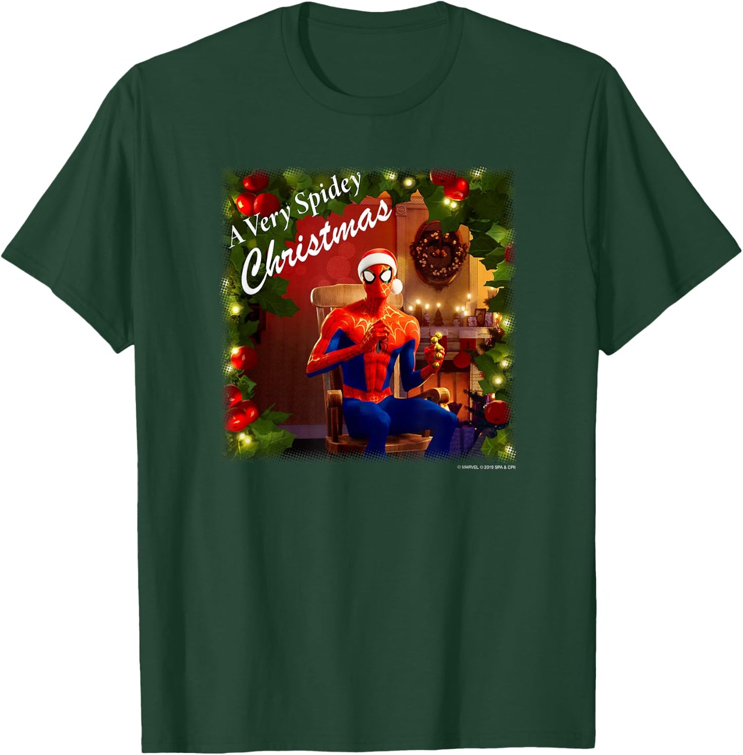 Marvel Spider-Man Spidey Christmas Album Cover T-Shirt - T-Shirt | Forest