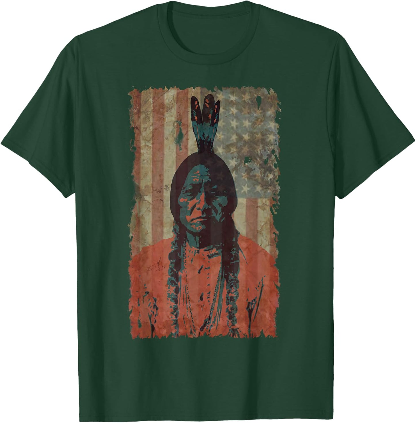 Native American Vintage T-Shirt - T-Shirt | Forest