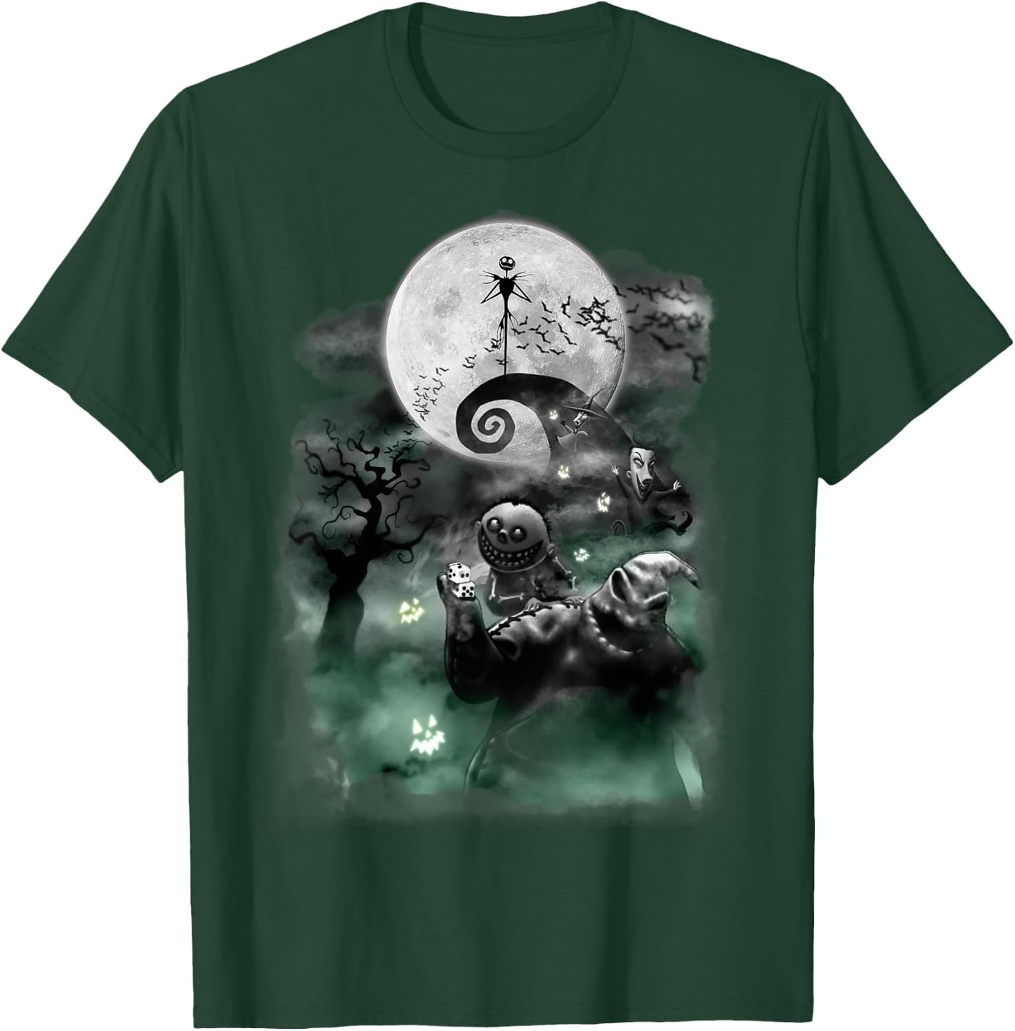 Disney - The Nightmare Before Christmas Haunted Scene T-Shirt - T-Shirt | Forest