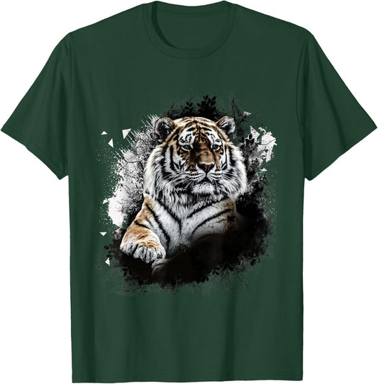UAB KIDKIS Women's Tiger Pattern T-Shirt - T-Shirt | Forest