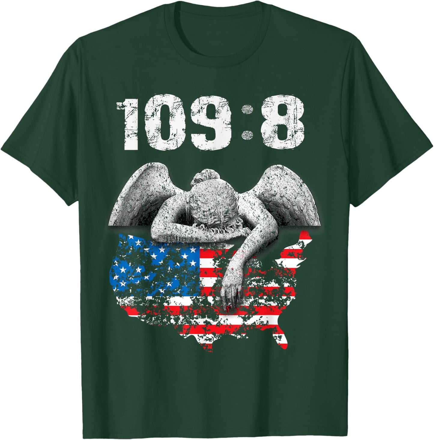 Psalm 109:8 KJV Bible Verse Shirt NIV with Angel and USA T-Shirt - T-Shirt | Forest