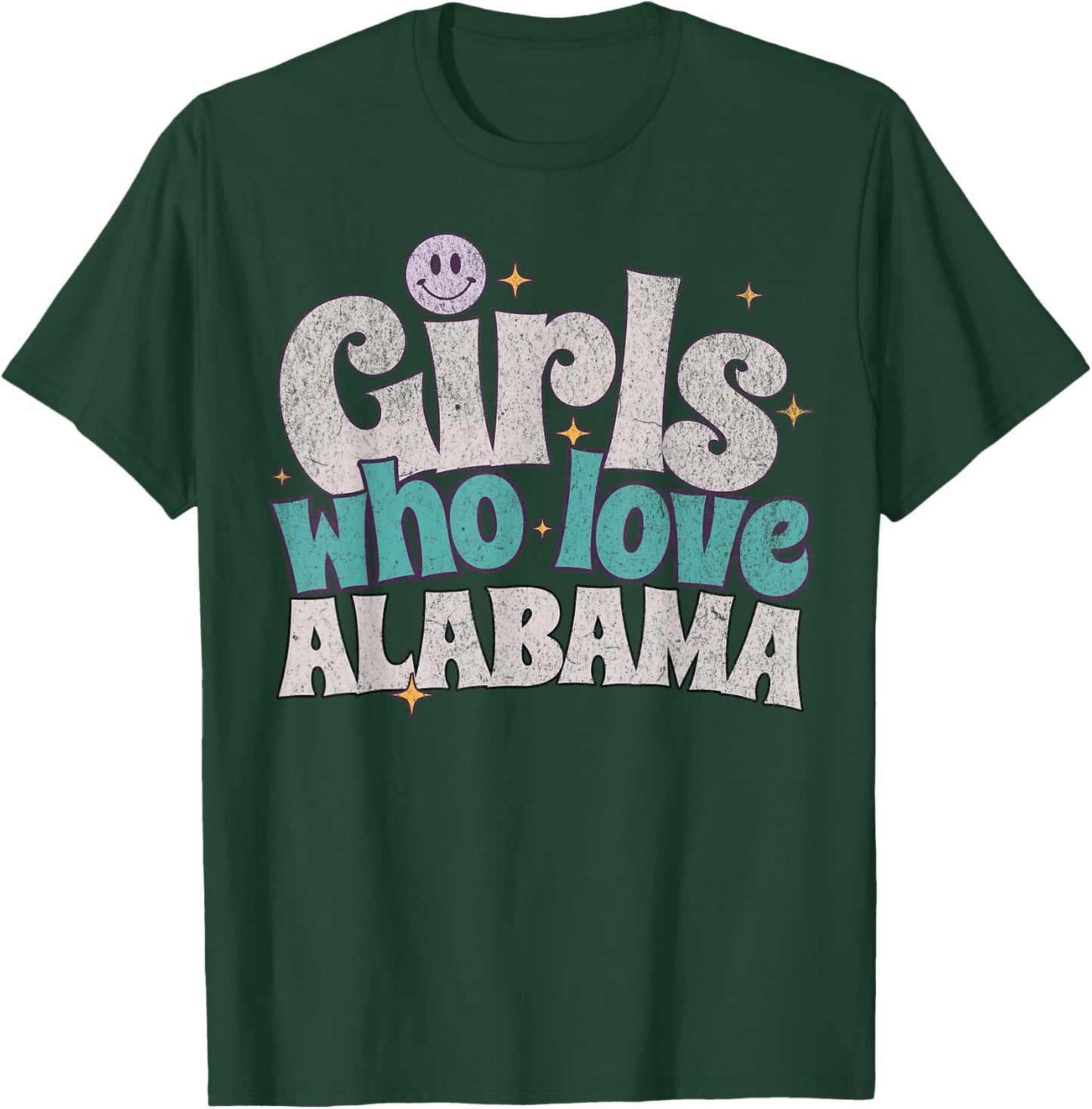 Girls Who Love Alabama, Women's Cute Alabama T-Shirt - T-Shirt | Forest