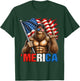 Big Foot Merica US American Flag Patriotic 4th of July T-Shirt - T-Shirt | Forest