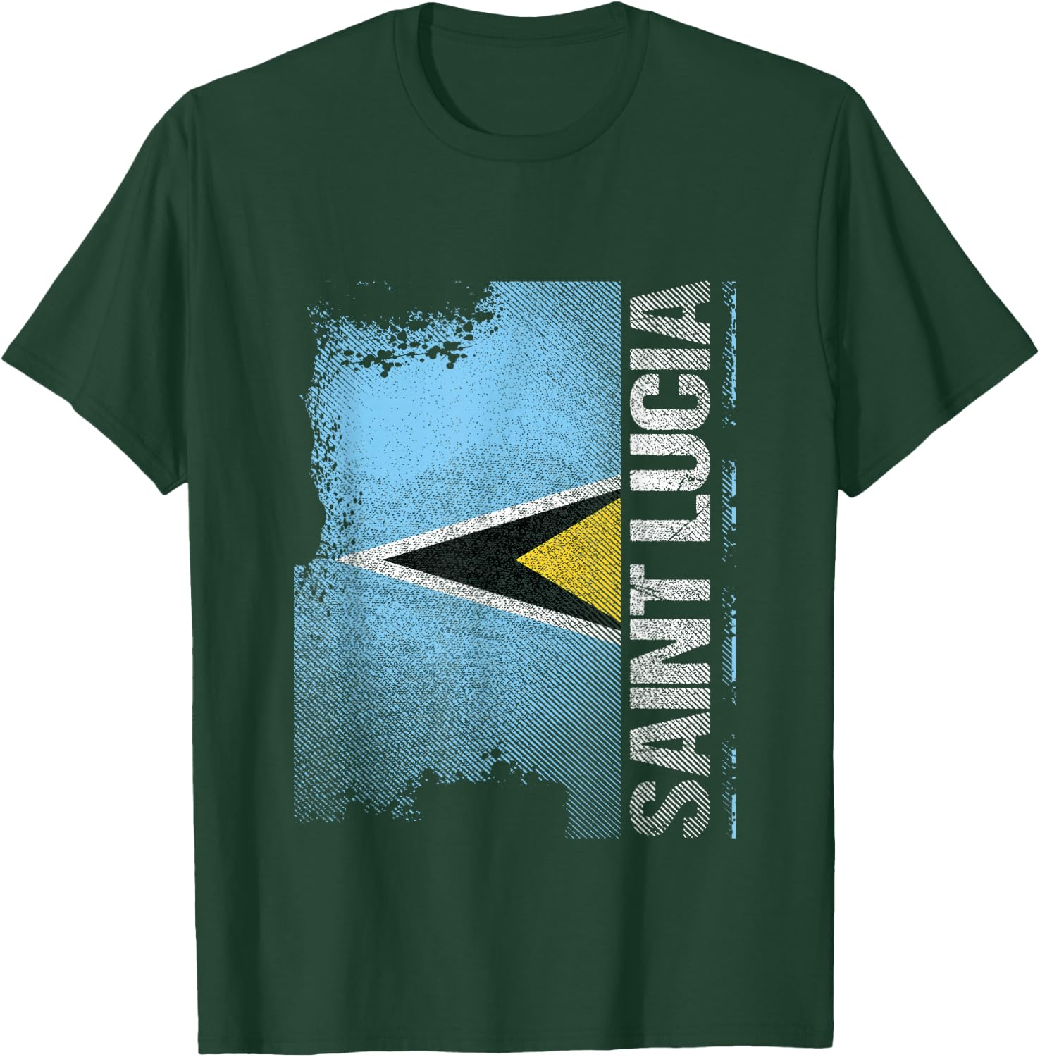 St Lucia Flag T-Shirt - T-Shirt | Forest