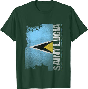 St Lucia Flag T-Shirt - T-Shirt | Forest
