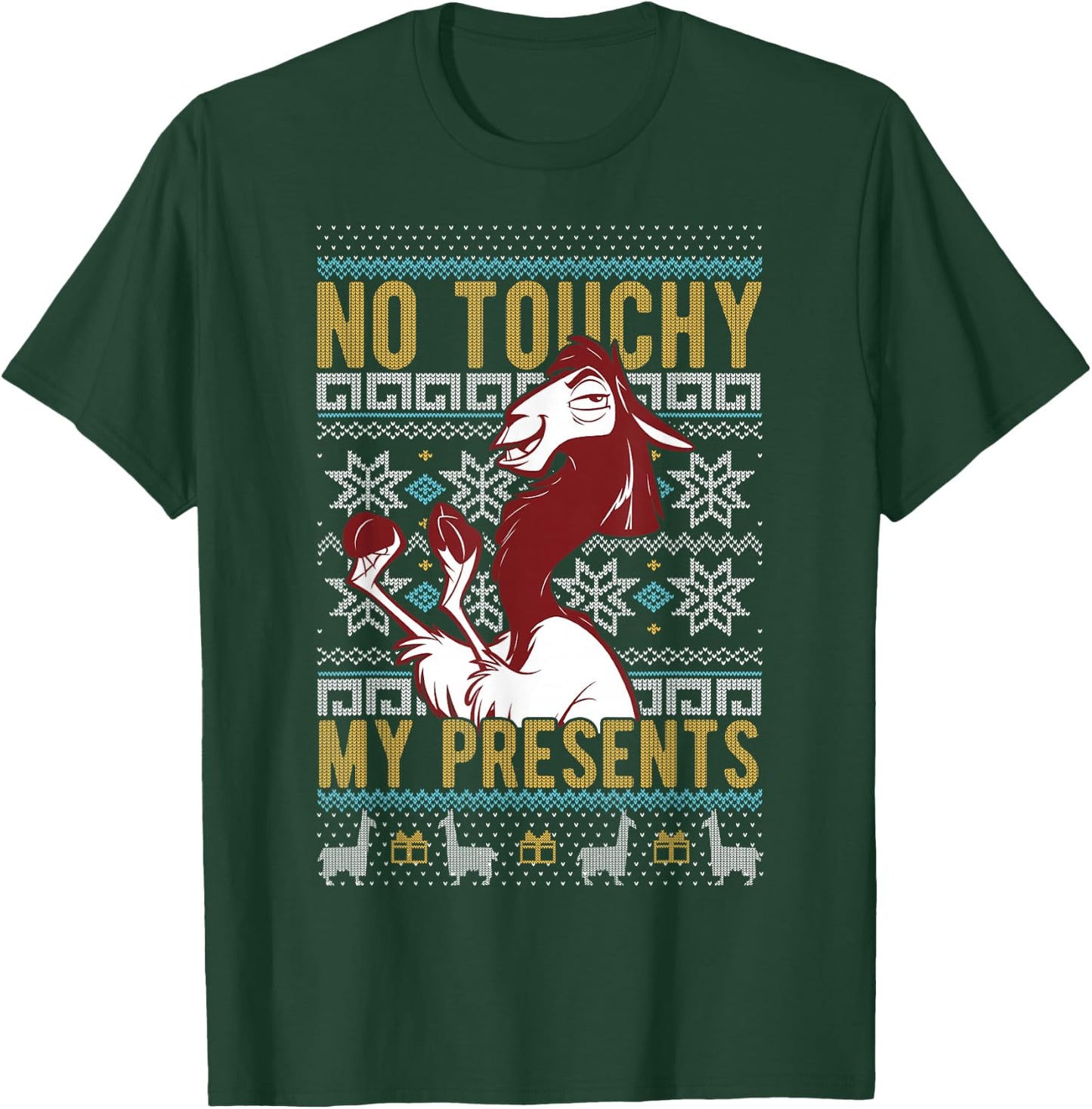 Disney Emperor's New Groove Kuzco No Touchy Ugly Christmas T-Shirt - T-Shirt | Forest