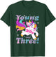 Young Wild and Three (3 year old) Birthday Shirt Girl Outfit T-Shirt - T-Shirt | Forest
