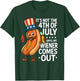 Not 4th July Until My Wiener Come Out Funny Hotdog Men Women T-Shirt - T-Shirt | Forest