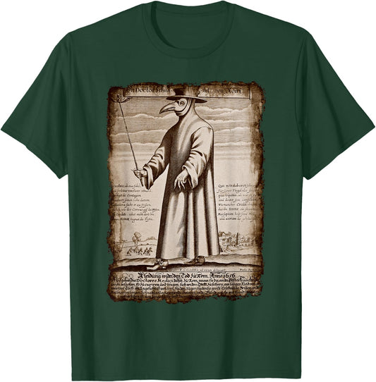 Plague Doctor Macabre Medieval, Steampunk, Horror T-Shirt - T-Shirt | Forest