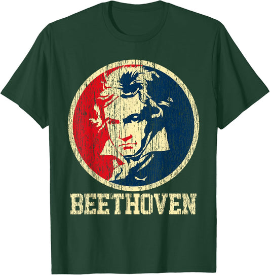 Beethoven Vintage Classical Composer Ludwig Van T-Shirt - T-Shirt | Forest
