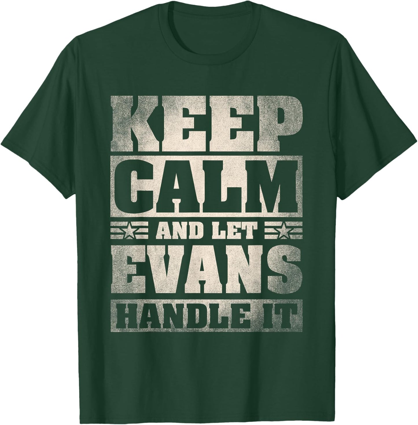 Evans Name Shirt Personalized Evans Last Name T-Shirt - T-Shirt | Forest