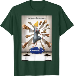 Disney Pixar Ratatouille He's Dying To Become A Chef Poster T-Shirt - T-Shirt | Forest