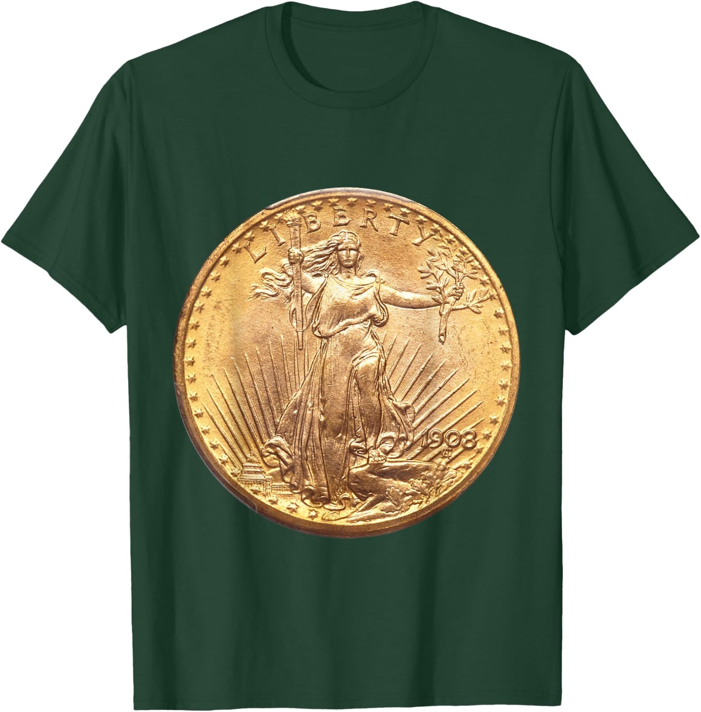 Saint-Gaudens Gold Double Eagle Coin Collecting T-Shirt - T-Shirt | Forest
