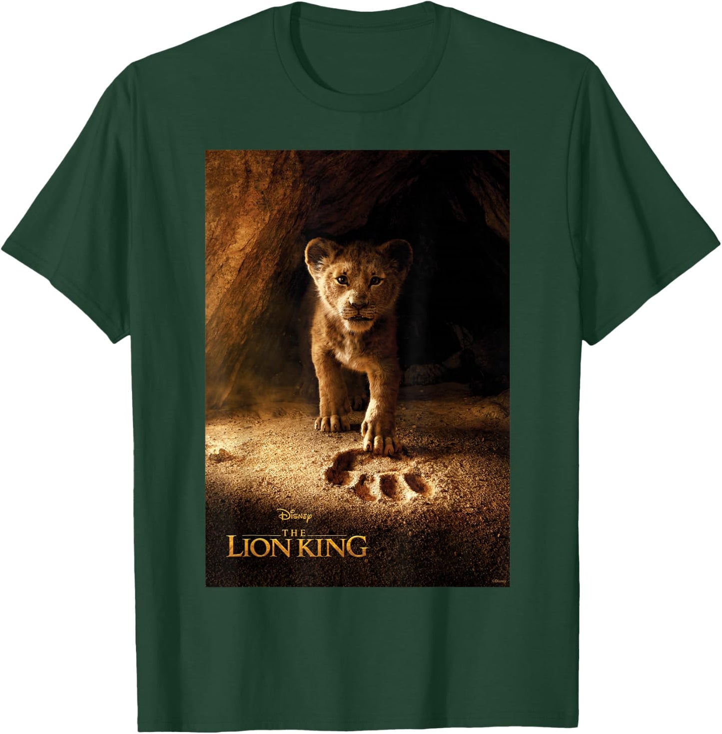 Disney The Lion King Live Action Simba Paw Fill Movie Poster T-Shirt - T-Shirt | Forest