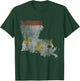 New Orleans Louisiana Flag Map Home Family Vintage Faded T-Shirt - T-Shirt | Forest