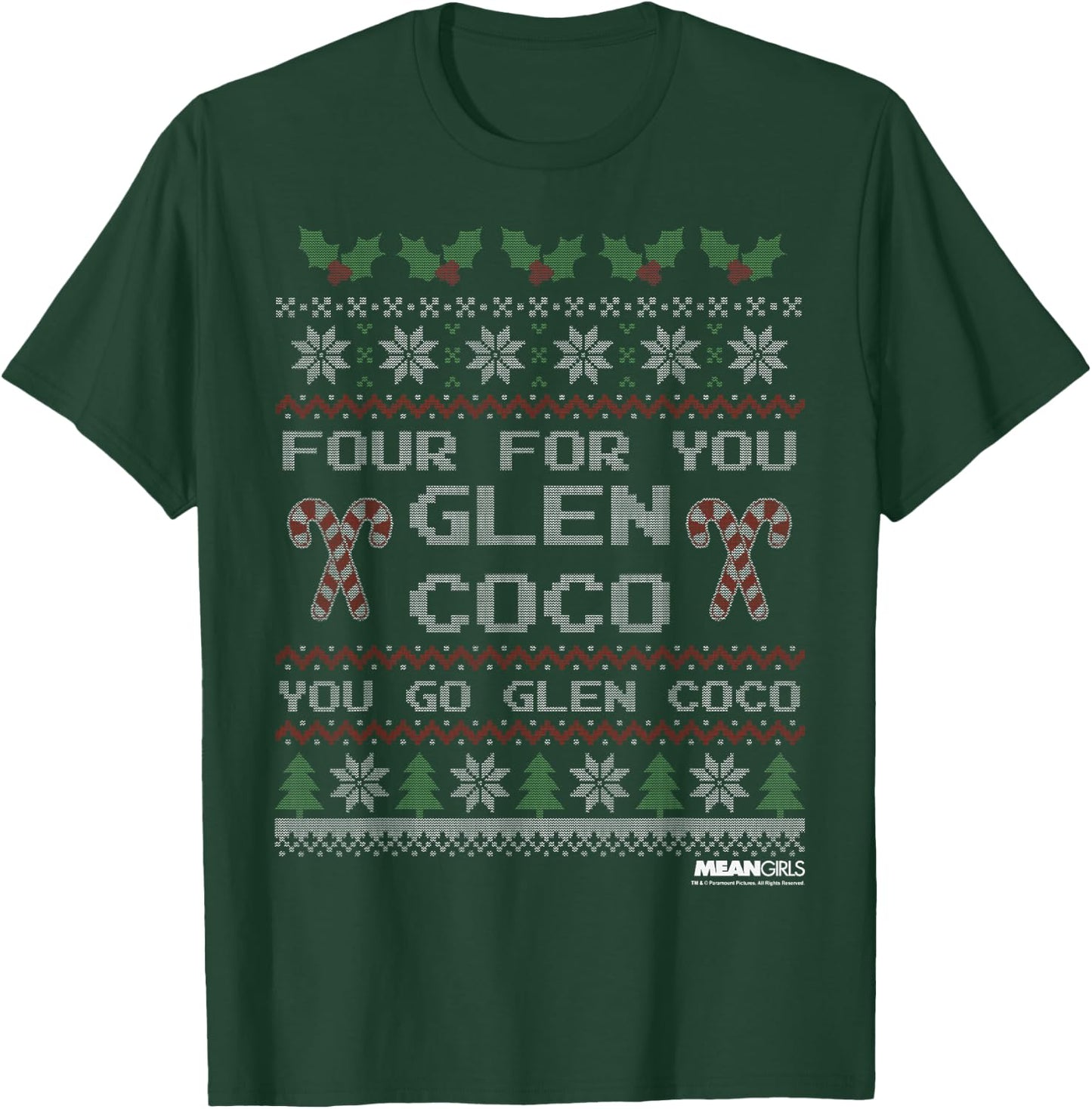 Mean Girls Glen Coco Christmas Sweater Graphic T-Shirt - T-Shirt | Forest