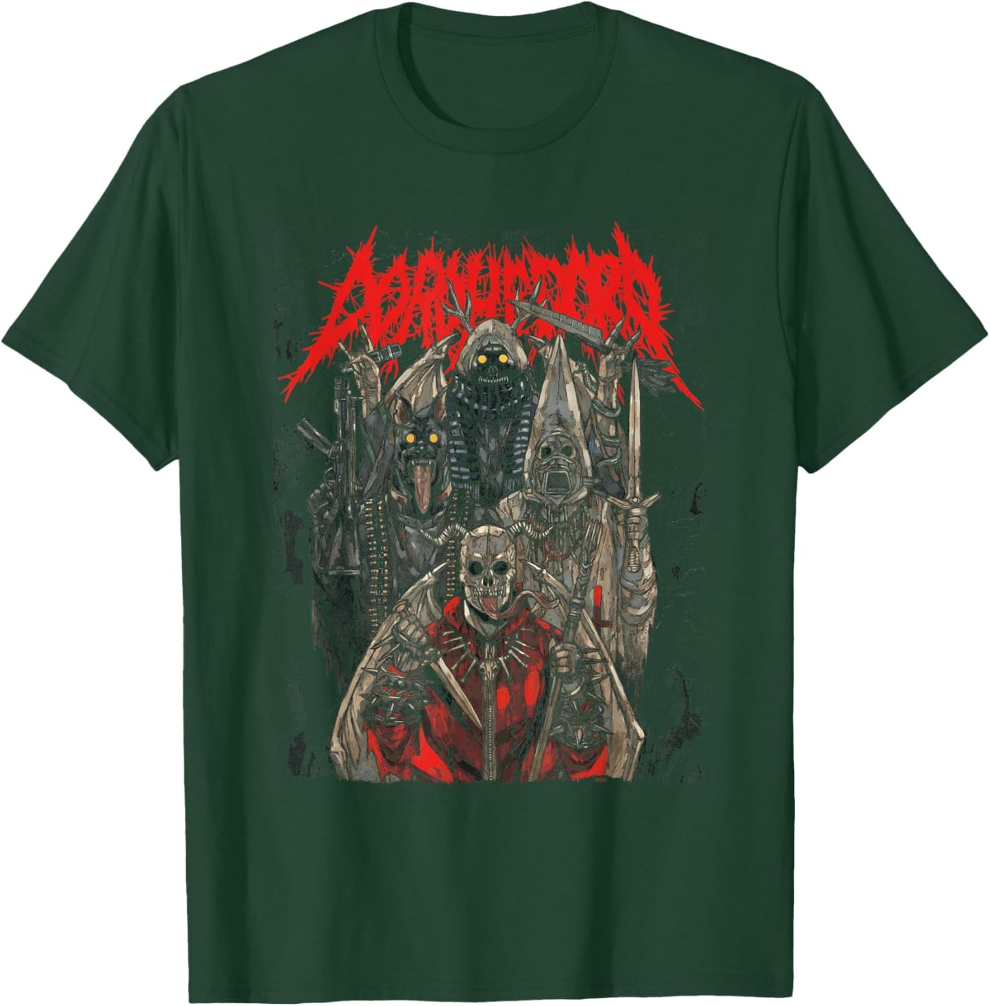 Death Metal Logo with Devils Group Anime Manga T-Shirt - T-Shirt | Forest