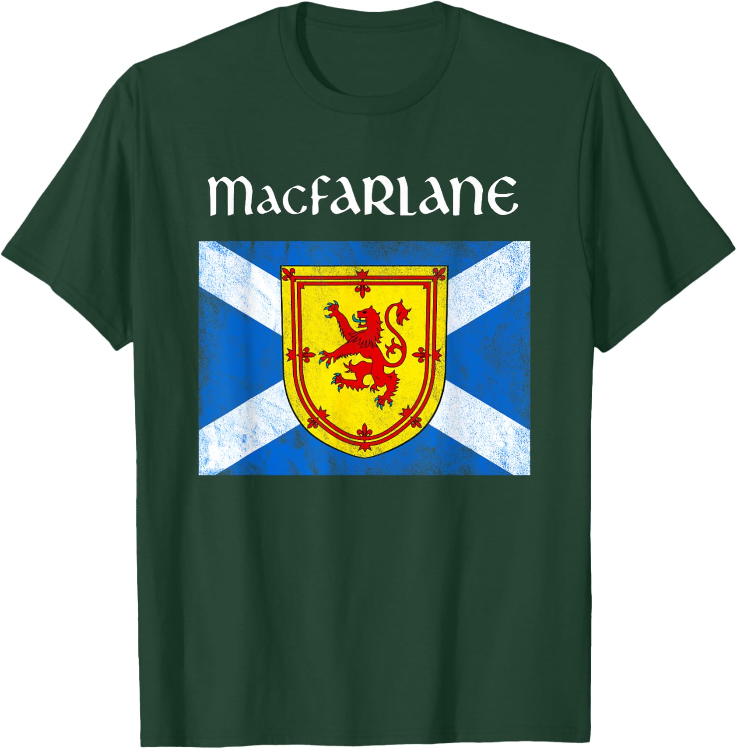 MacFarlane Scottish Clan Family Name Scotland Flag T-Shirt - T-Shirt | Forest