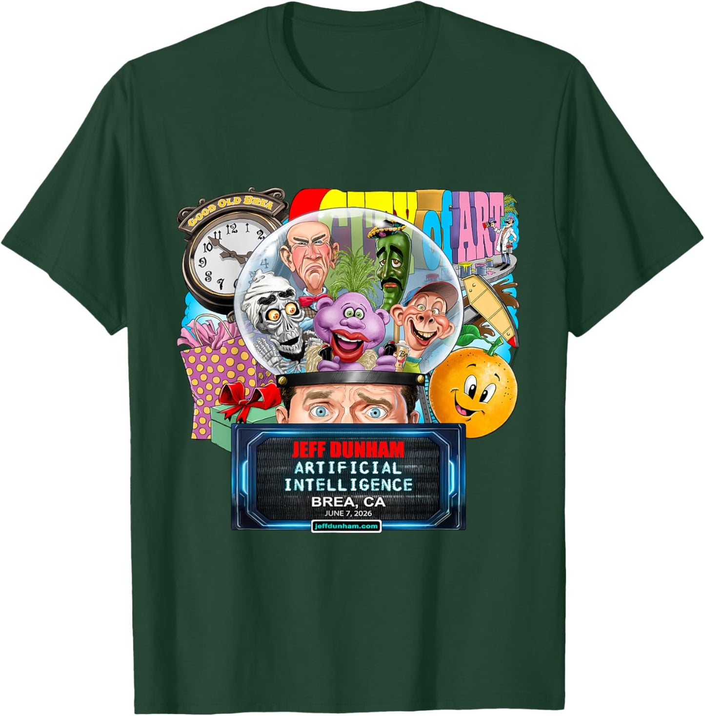 Jeff Dunham Brea, CA (2026) T-Shirt - T-Shirt | Forest