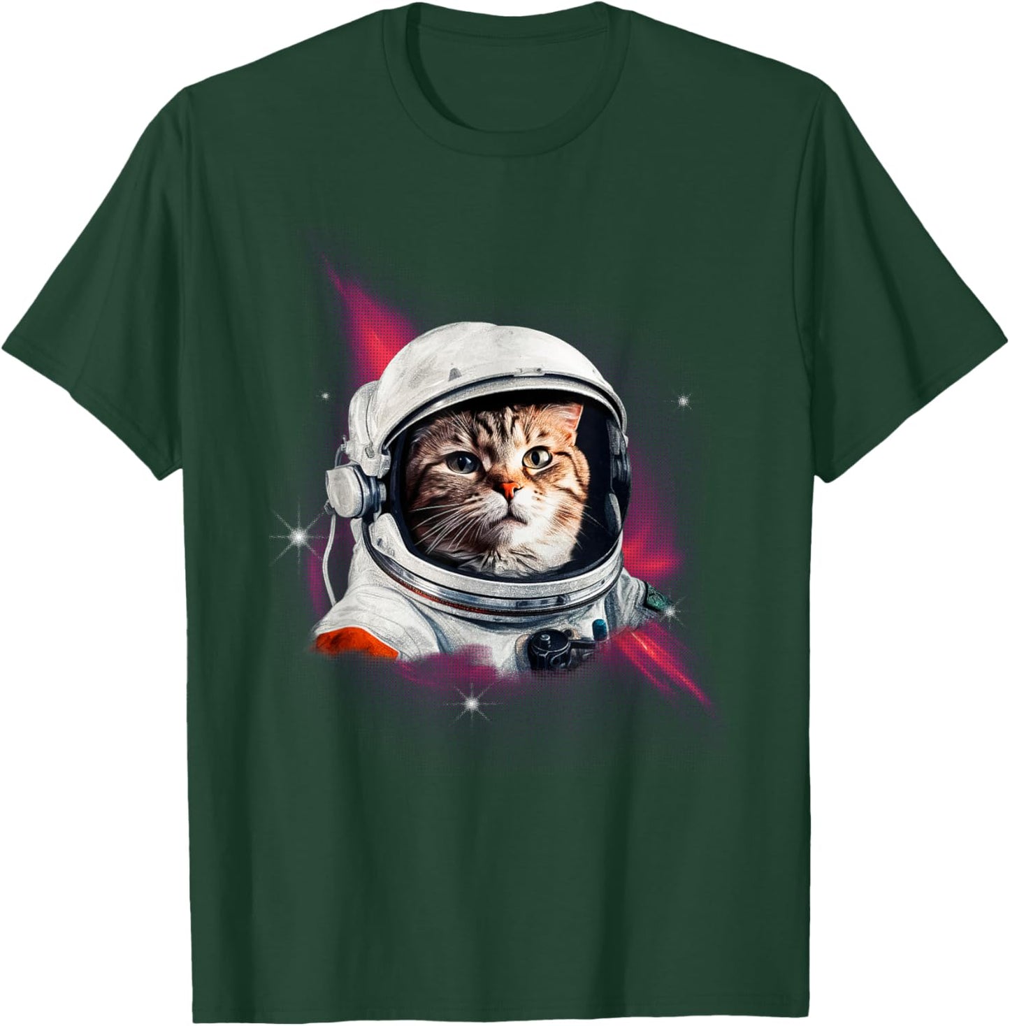 Astro Cat Exploration Space Odyssey Men Women T-Shirt - T-Shirt | Forest