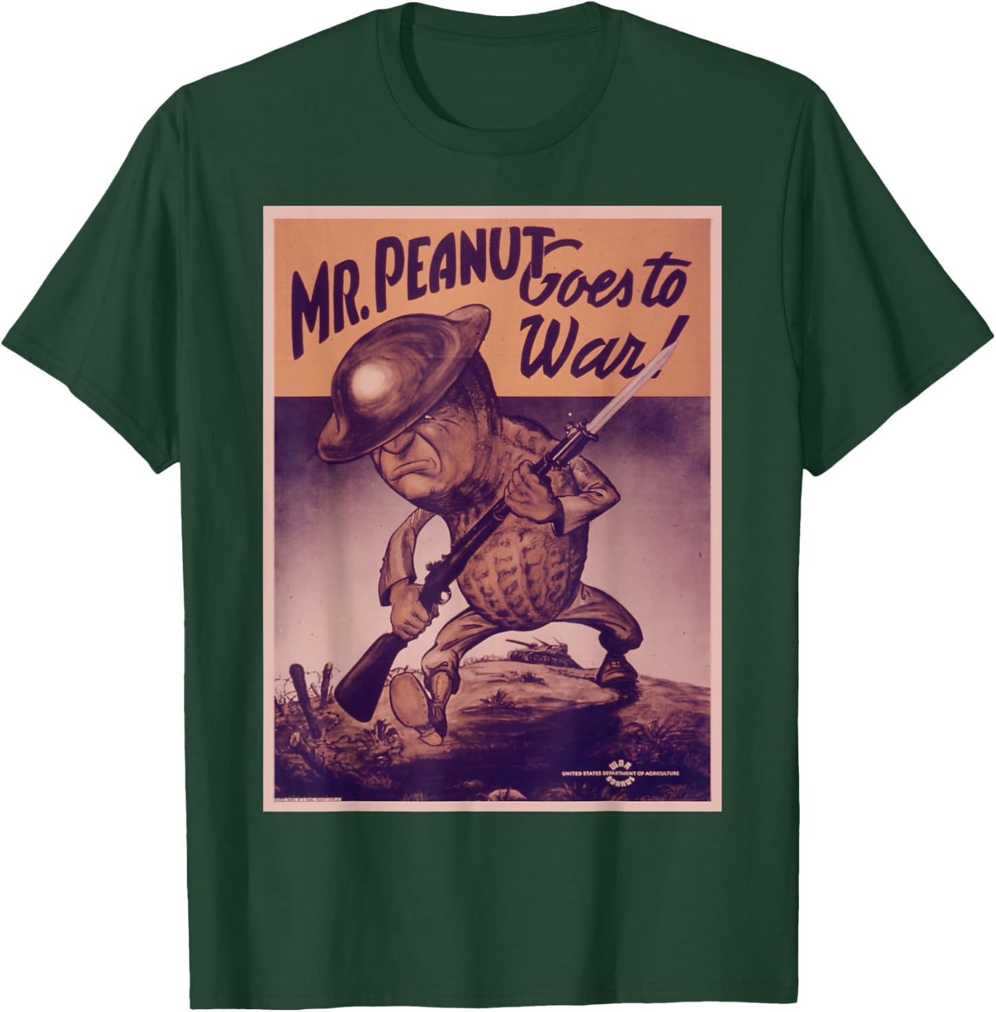 Vintage poster - Mr. Peanut Goes to War T-Shirt - T-Shirt | Forest