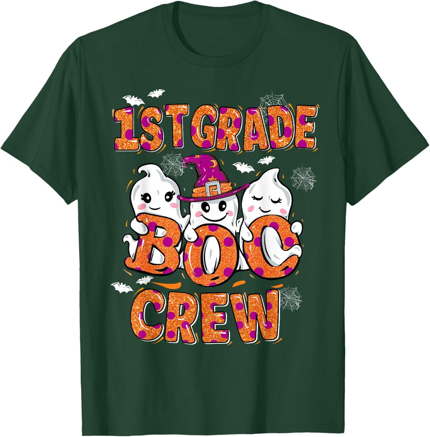 Retro 1st grade boo crew First Grade Kids Halloween Costume T-Shirt - T-Shirt | Forest