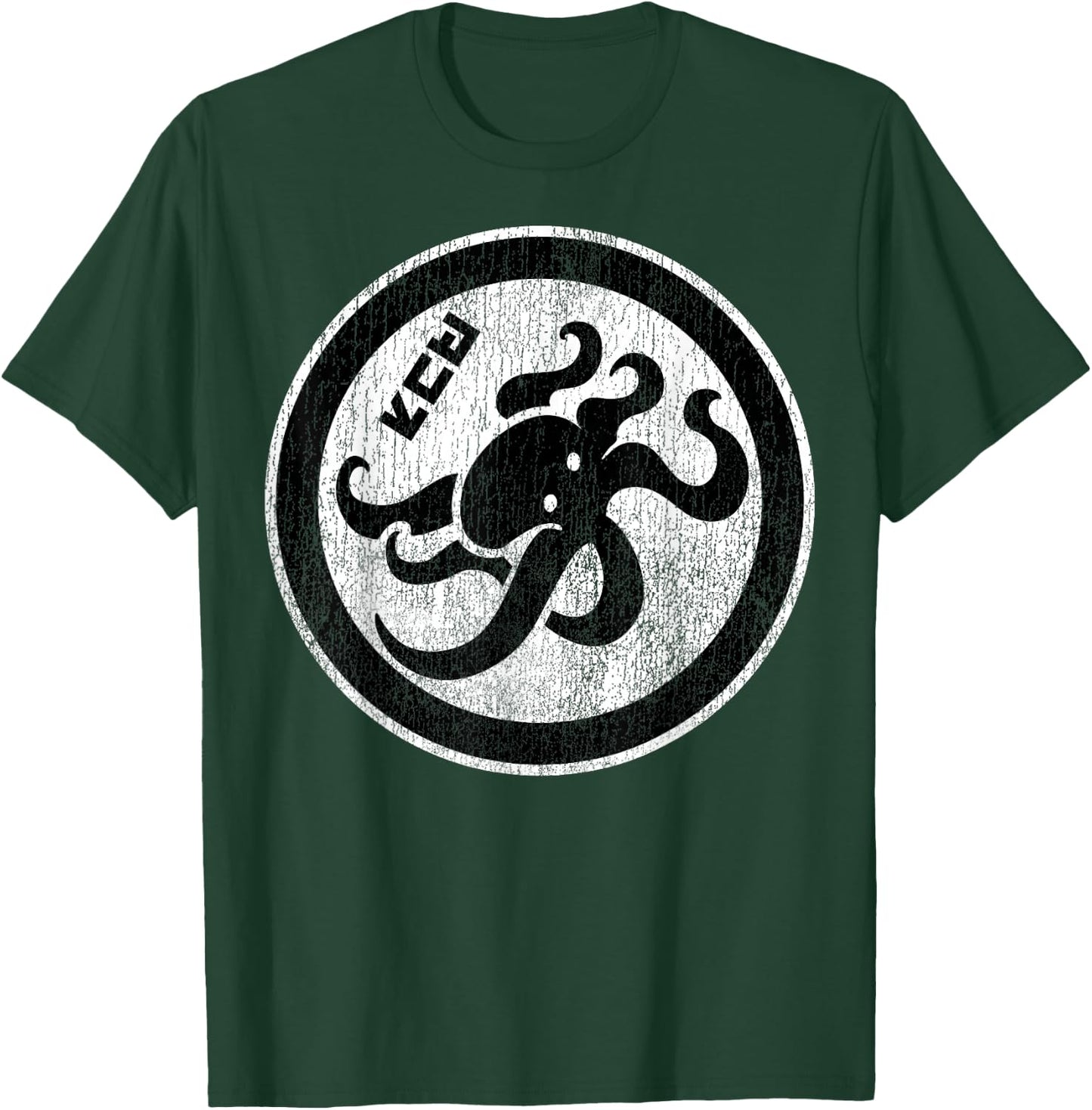 Splatoon Octopus Circle Kanji Distressed Logo T-Shirt - T-Shirt | Forest