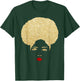 Glitter gold black girl red lips magic T-Shirt - T-Shirt | Forest