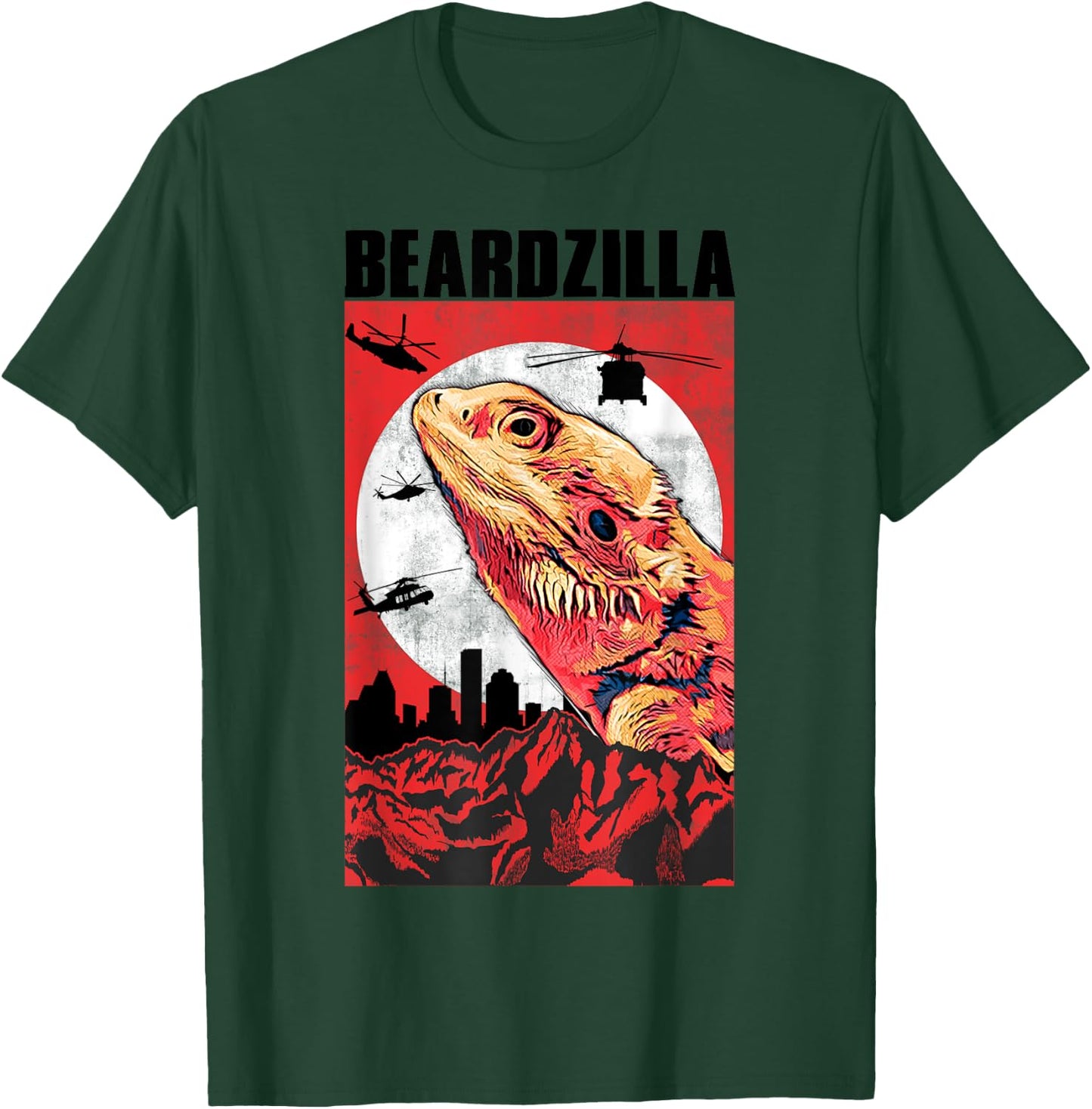Bearded Dragon Gift Beardzilla Funny Bearded Dragon T-Shirt - T-Shirt | Forest