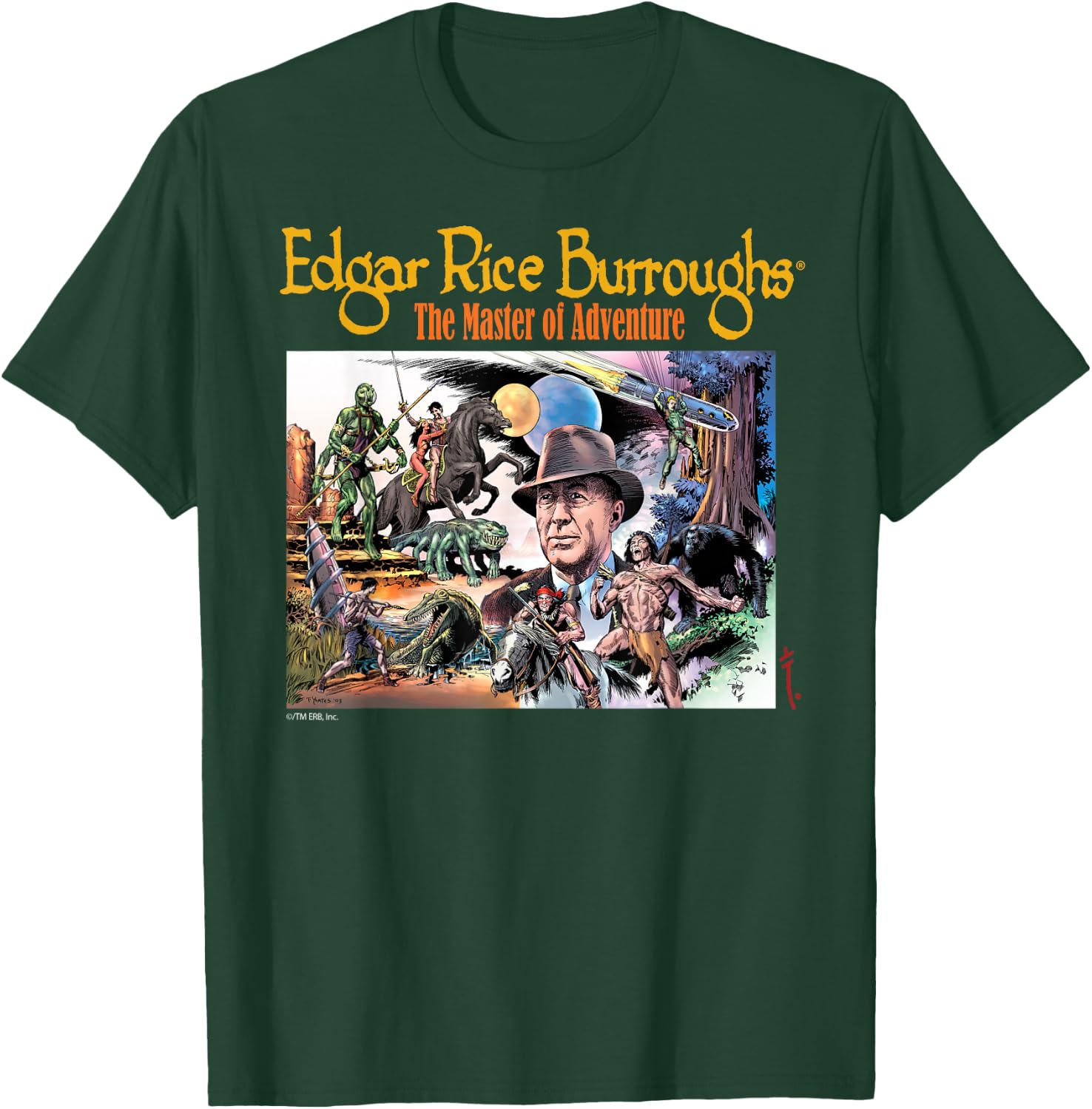 Edgar Rice Burroughs - Master of Adventure T-Shirt - T-Shirt | Forest