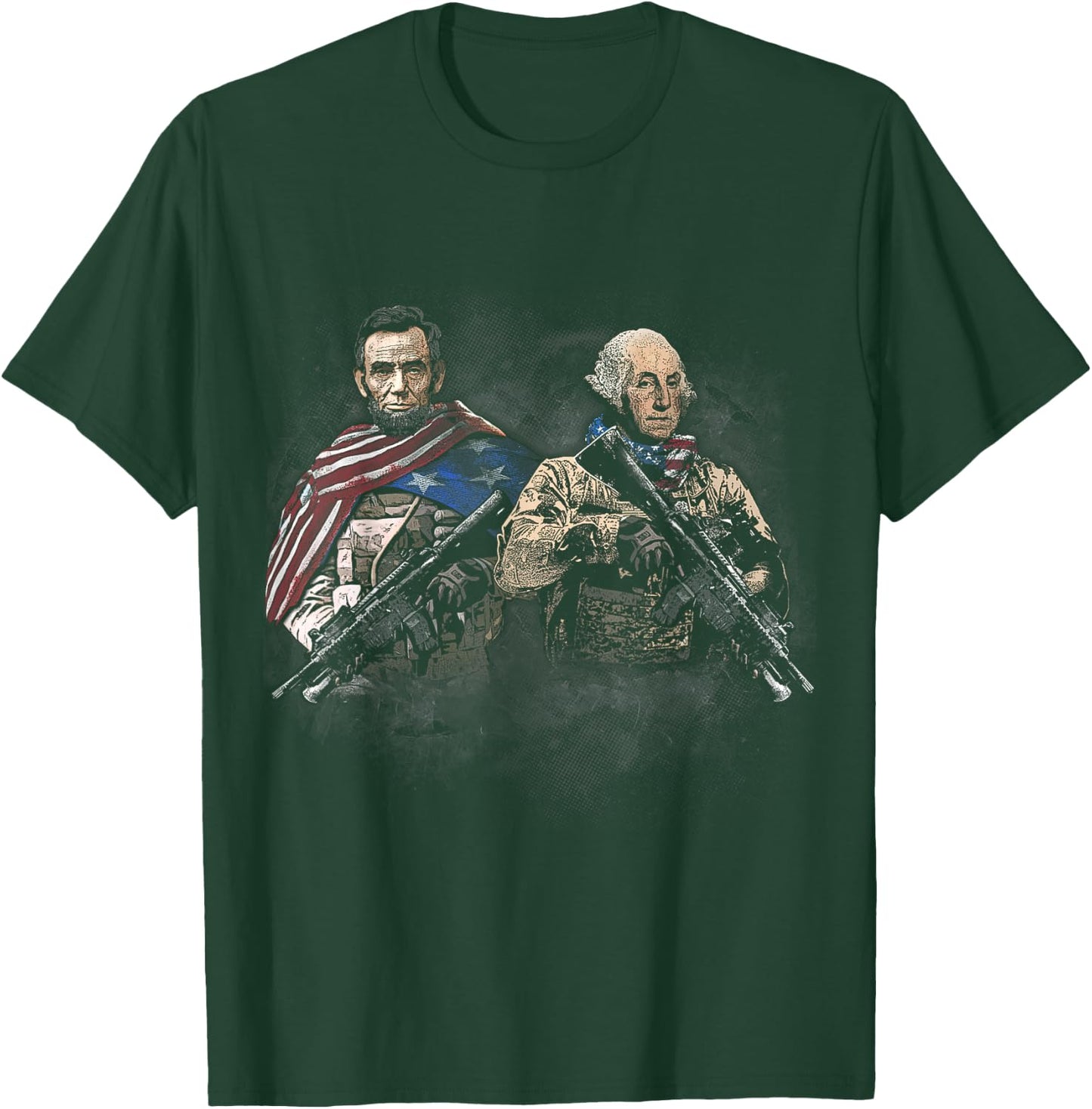Presidential Soldiers: Abraham Lincoln and George Washington T-Shirt - T-Shirt | Forest
