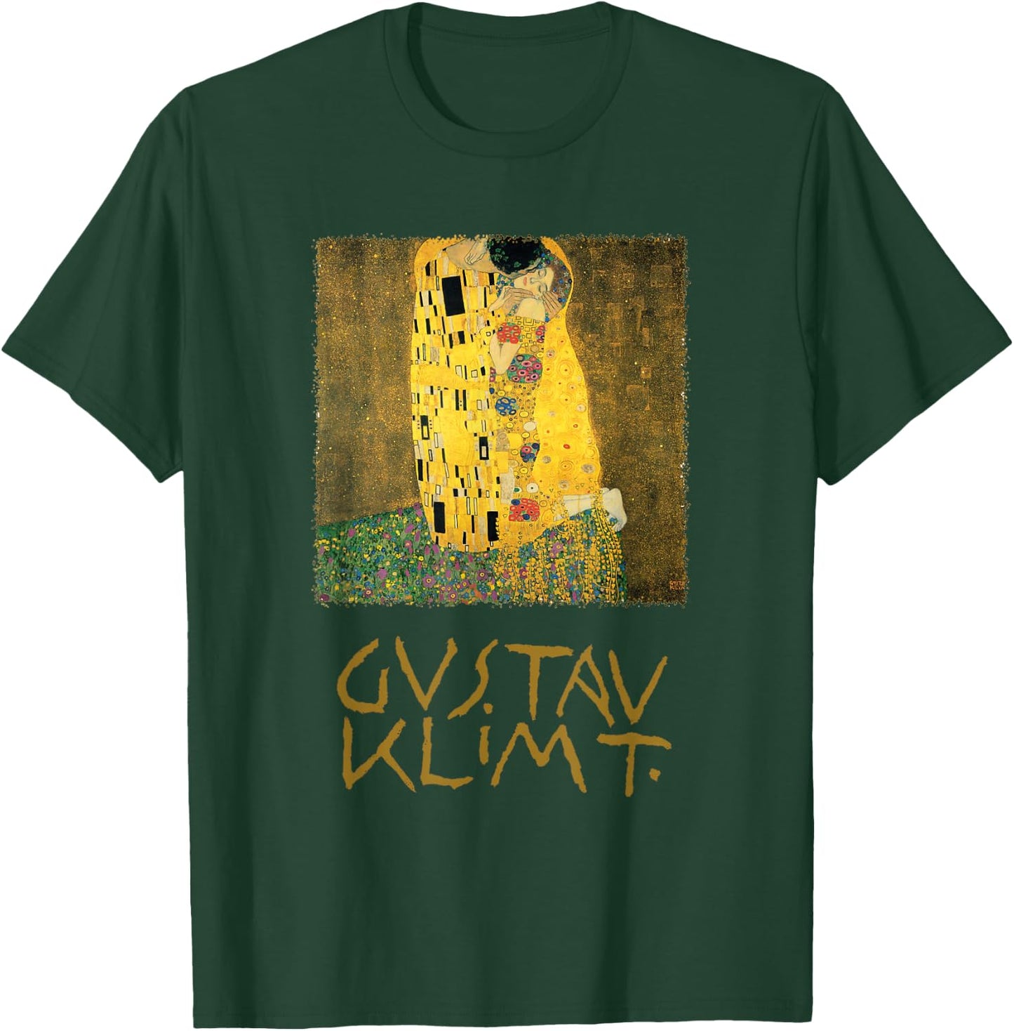 The Kiss by Gustav Klimt, Art Nouveau T-Shirt - T-Shirt | Forest