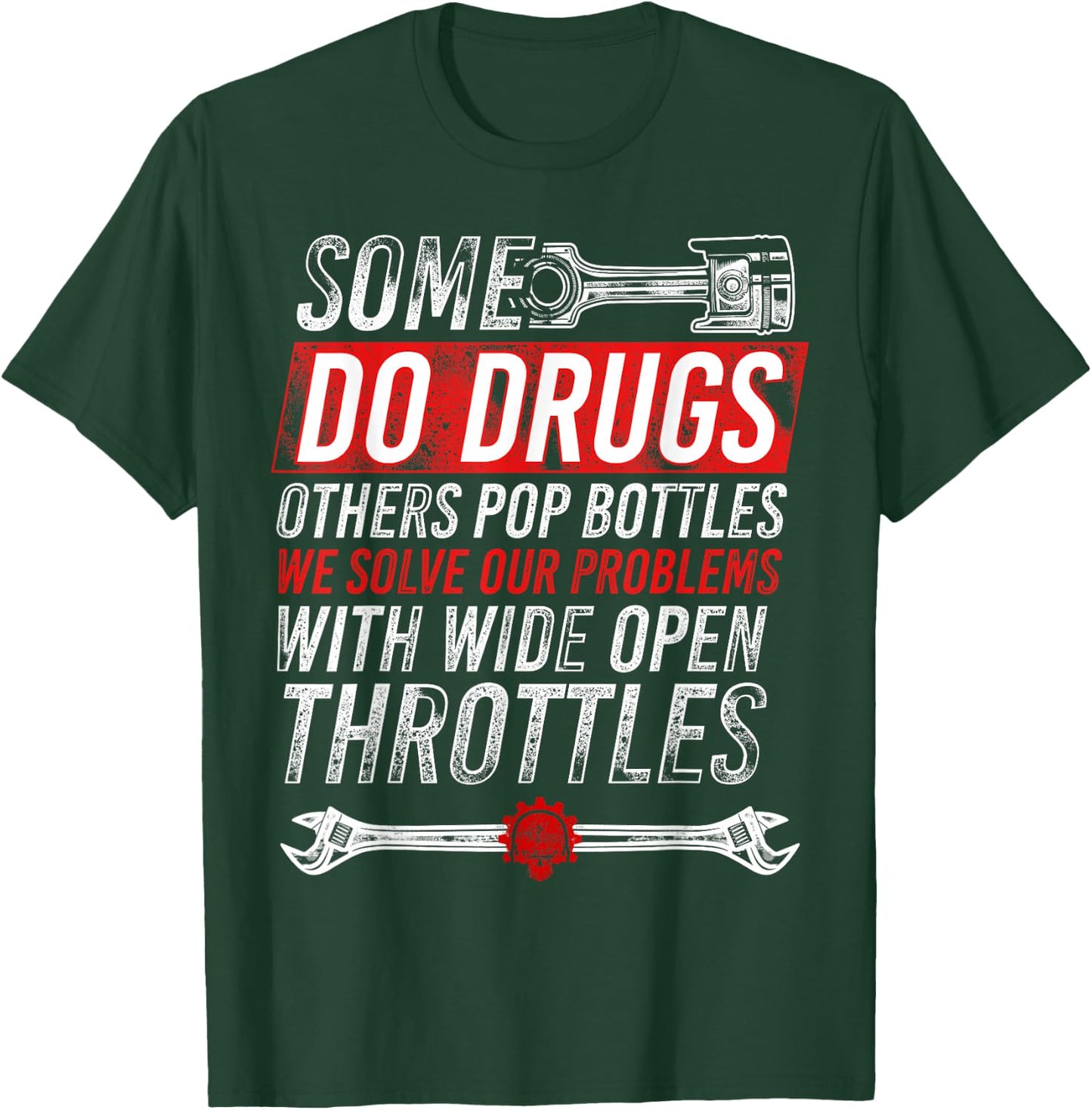 Wide Open Throttle - Car or Truck Racing T-Shirt - T-Shirt | Forest