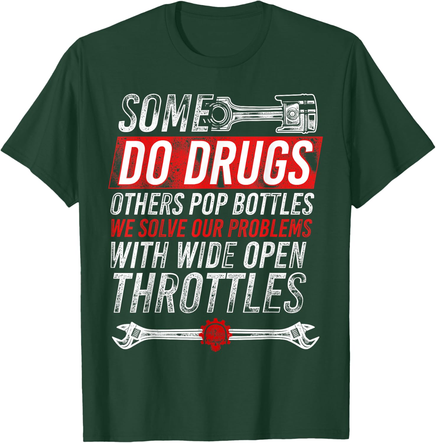 Wide Open Throttle - Car or Truck Racing T-Shirt - T-Shirt | Forest