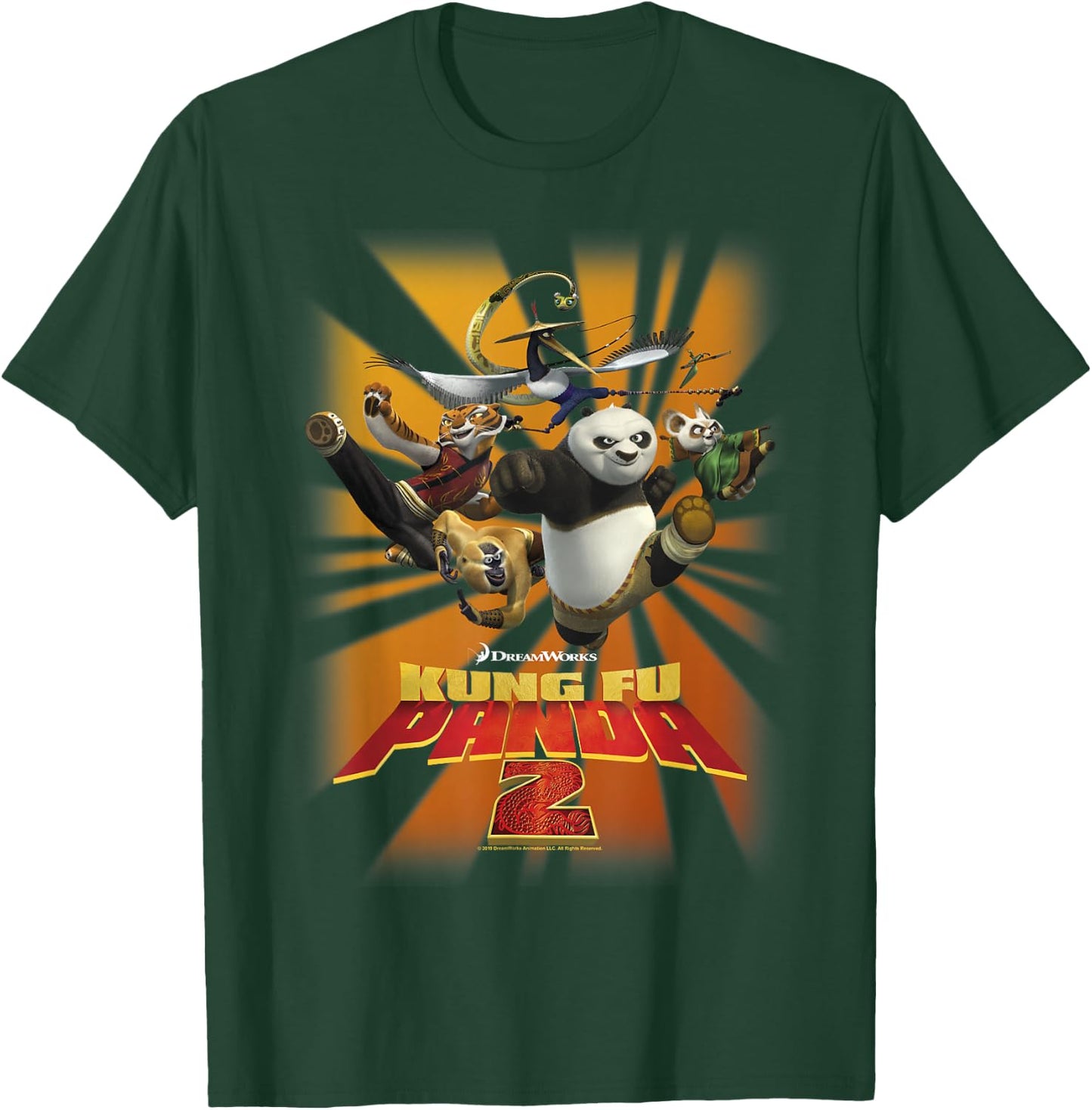 Kung Fu Panda 2 Po And The Furious Five Movie Logo T-Shirt - T-Shirt | Forest