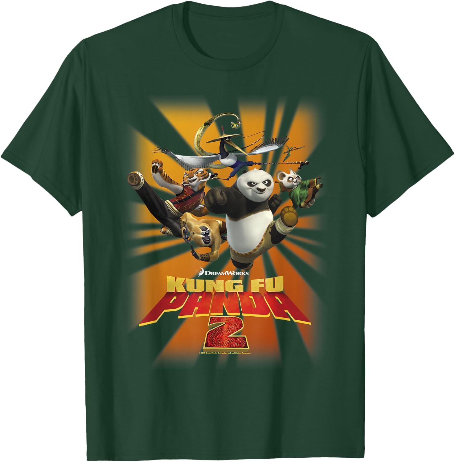 Kung Fu Panda 2 Po And The Furious Five Movie Logo T-Shirt - T-Shirt | Forest