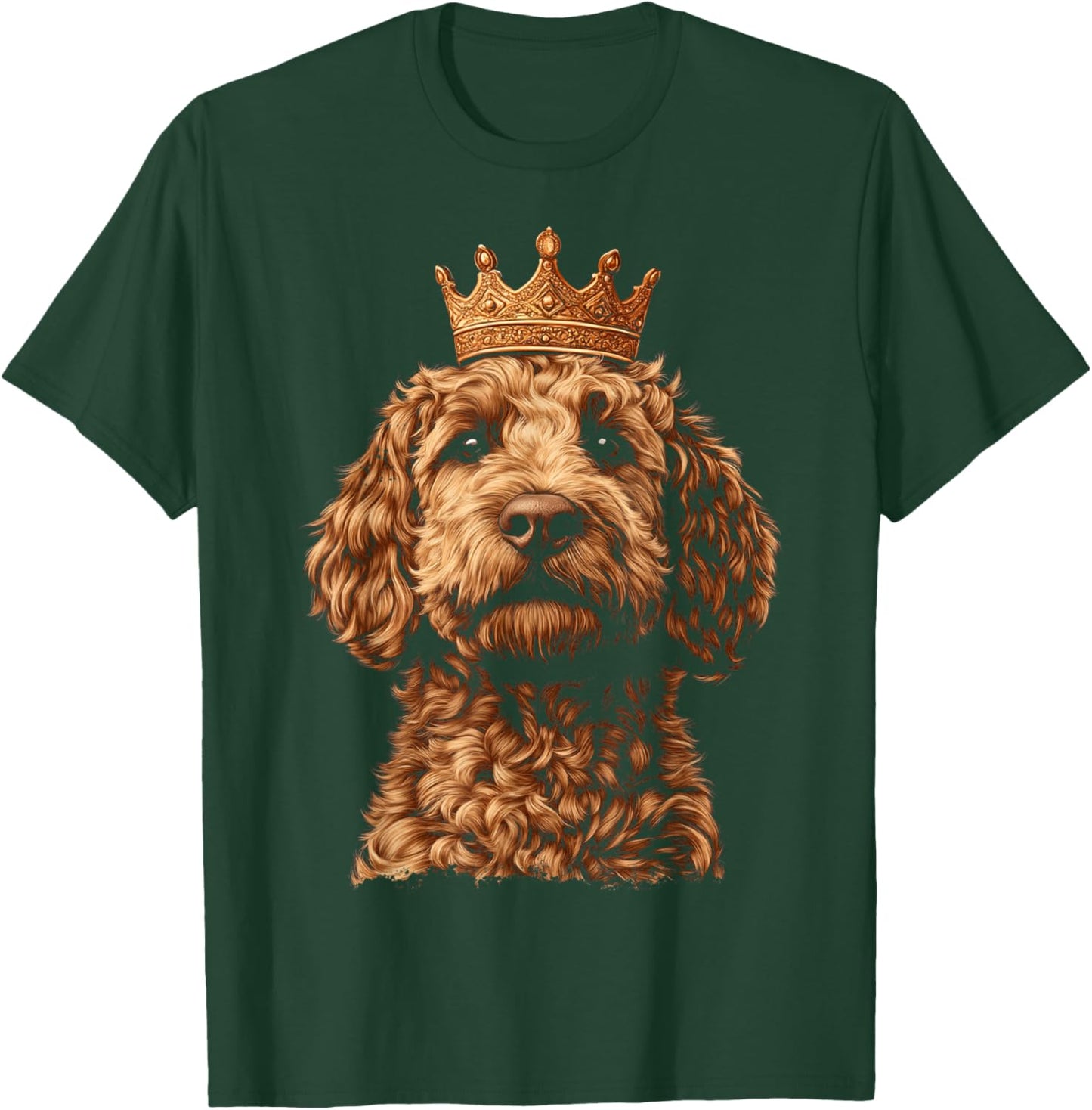 Goldendoodle King Crown T-Shirt - T-Shirt | Forest
