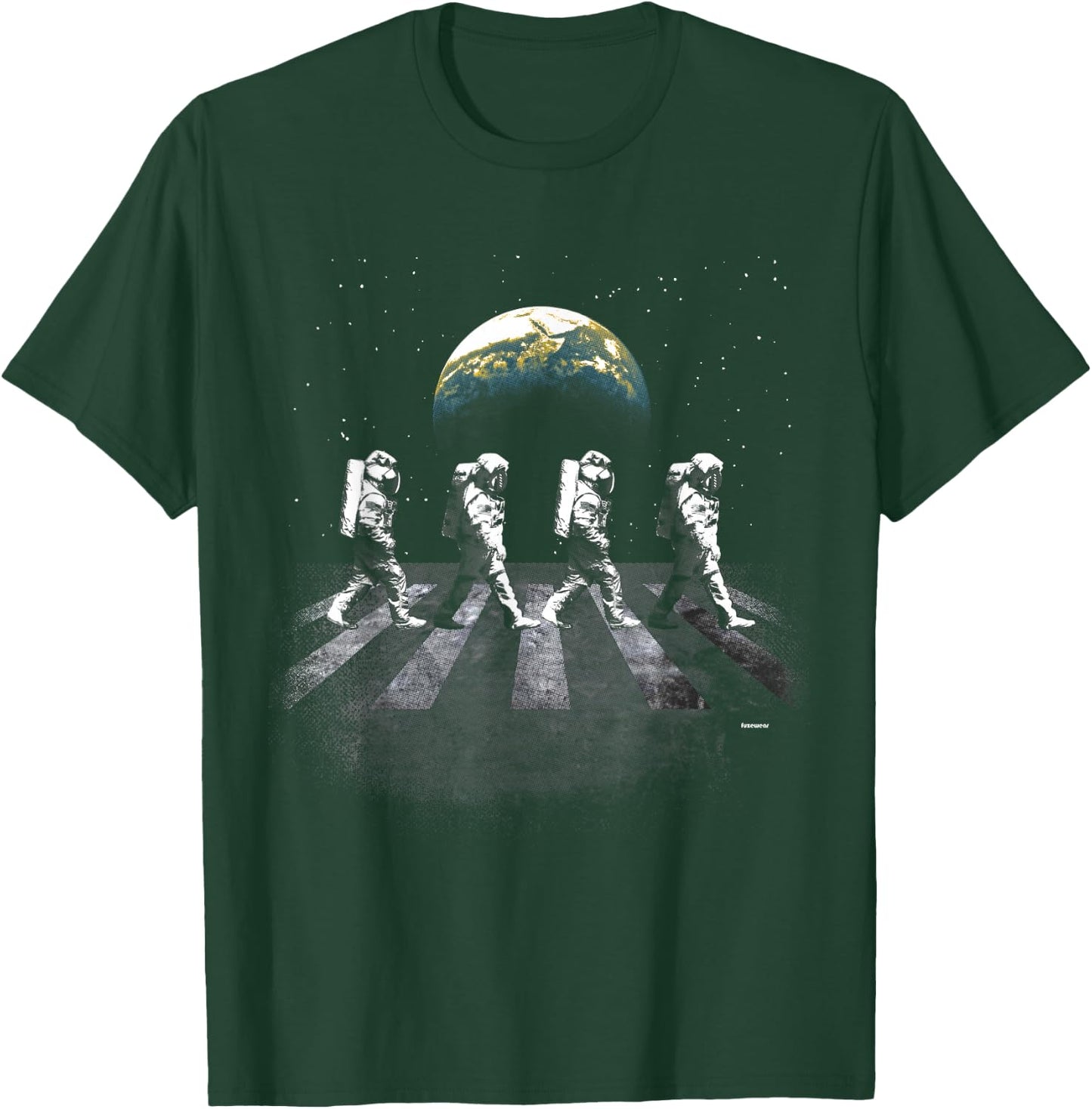 Astronauts in Walking in Space Earth Moon T-Shirt - T-Shirt | Forest