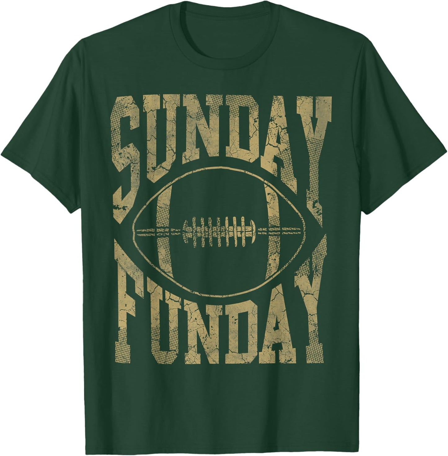 Vintage Sunday Funday Football T-Shirt - T-Shirt | Forest