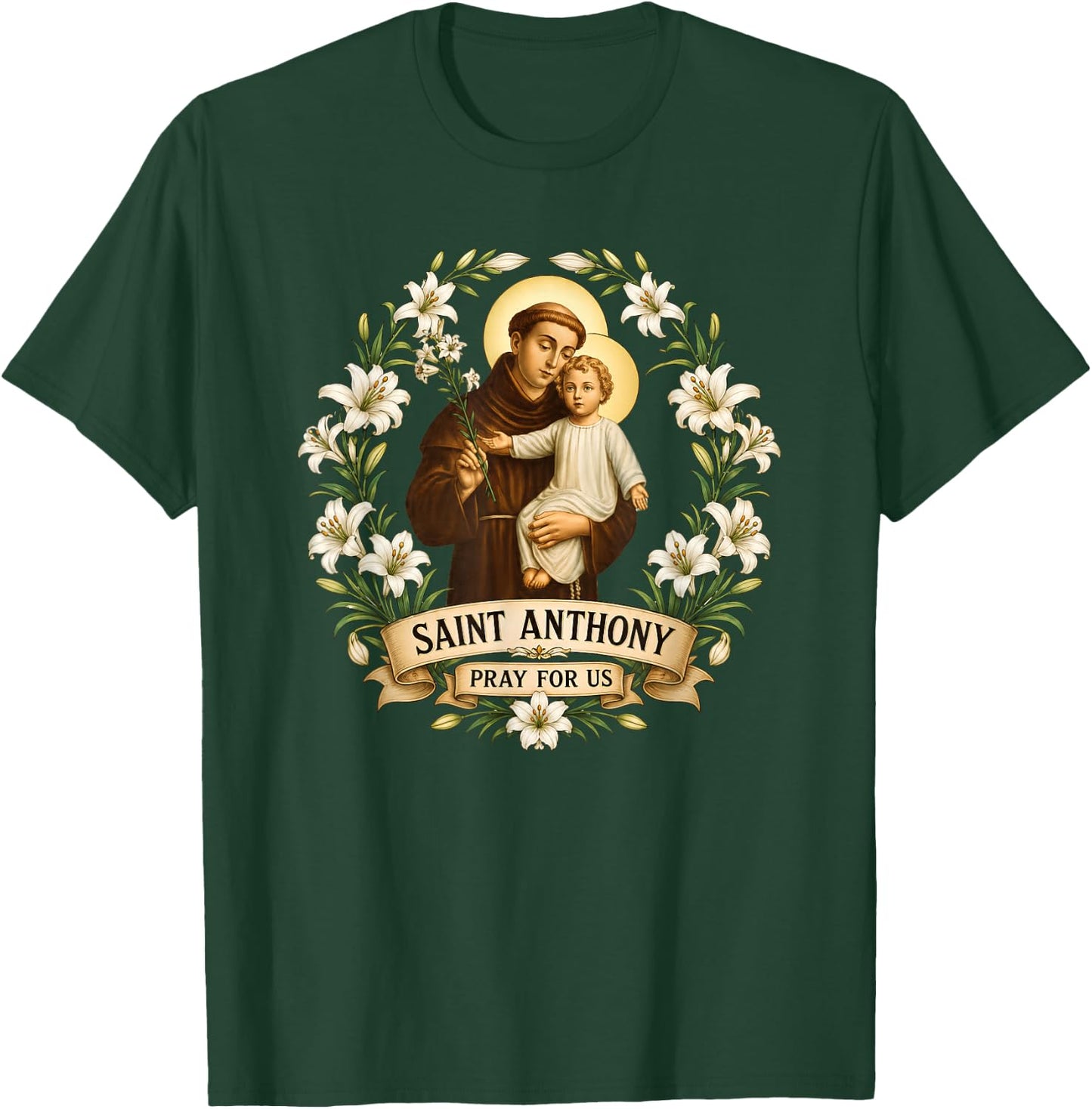 Saint Anthony of Padua T-Shirt - T-Shirt | Forest