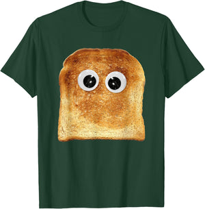 Googly Eye Toast Bread Eater Vegetarian Costume Funny Silly T-Shirt - T-Shirt | Forest