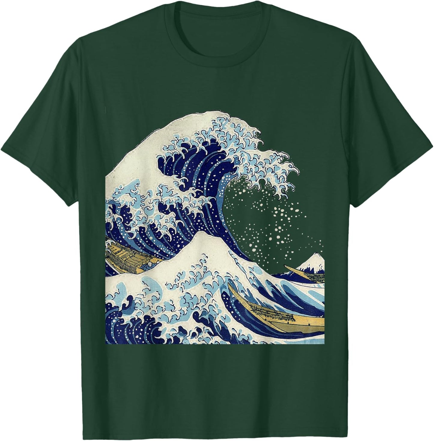 Kanagawa Hokusai Japanese Art The Great Wave Vintage Surfer T-Shirt - T-Shirt | Forest